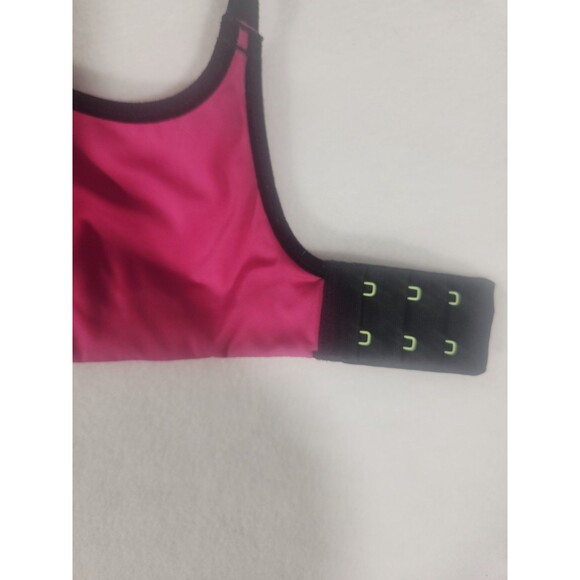 Nike Vibrant Pink Sports Bra with Yellow Accent - Picture 4 of 8
